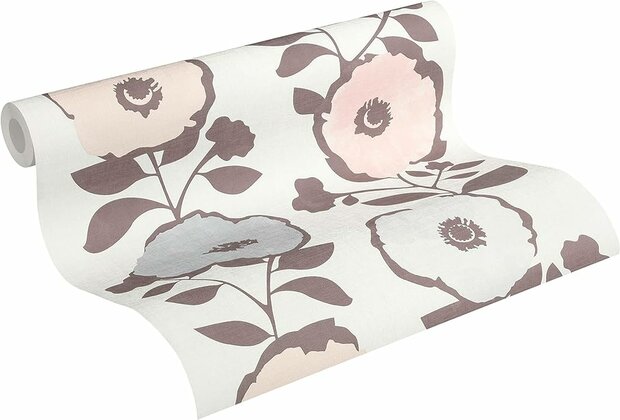 scandinavian big flowers retro oslo vlies