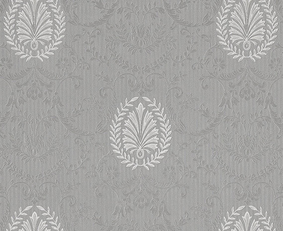 Eijffinger Westminster 320127 grijs zilver taupe glansvinyl  princess mathilde bonaparte empire 