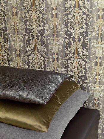 Eijffinger Westminster 320104 salon de hermitage glans vinyl bruin goud taupe