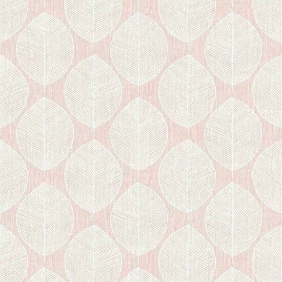 arthouse pink retro leaves papier behang