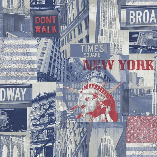 arthouse  BROADWAY BLUE AND RED  behang