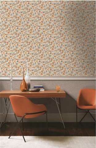 arthouse  painted dot vintage orange  behang