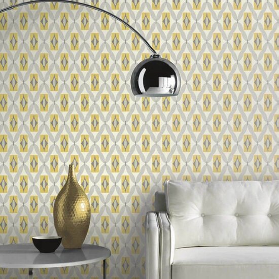 arthouse  quartz yellow retro  behang