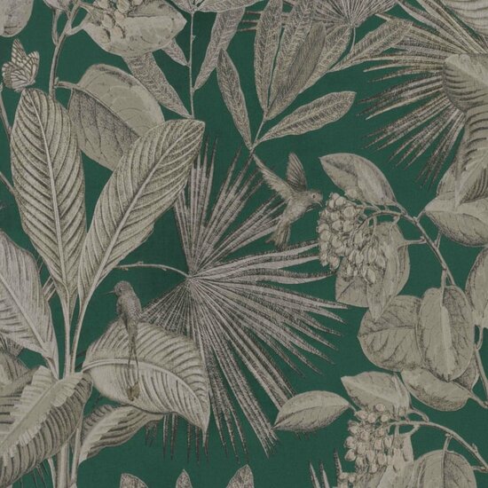 BN Wallcoverings Inspire 221188 - Groen/taupe kolibri