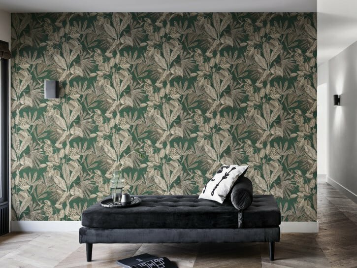 BN Wallcoverings Inspire 221188 - Groen/taupe kolibri