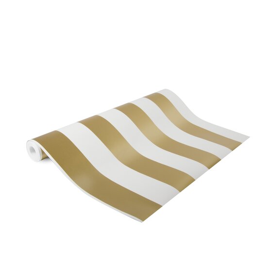 goud wit buckingham palace stripes vlies behang