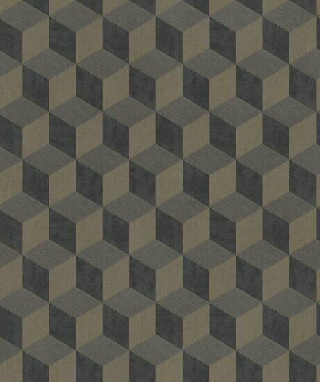 BN Wallcoverings Inspire 220359 - Zwart escher cubes